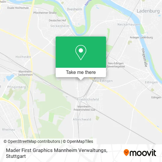 Карта Mader First Graphics Mannheim Verwaltungs