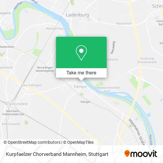 Kurpfaelzer Chorverband Mannheim map