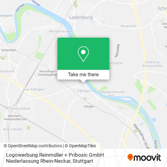 Logowerbung Reinmüller + Pribosic GmbH Niederlassung Rhein-Neckar map