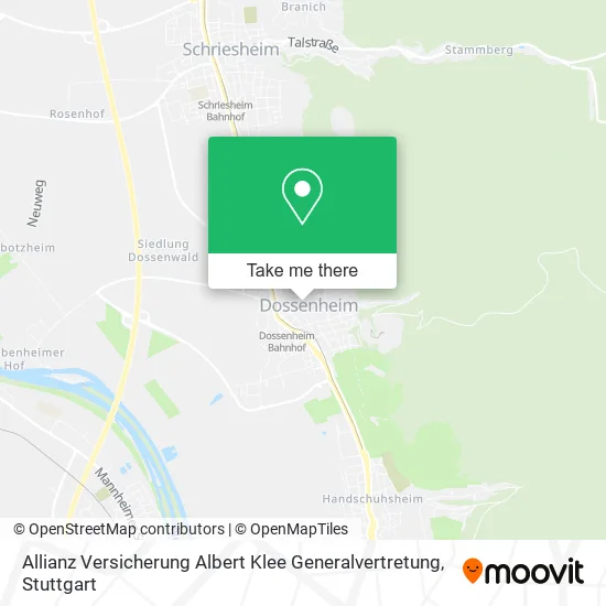 Карта Allianz Versicherung Albert Klee Generalvertretung