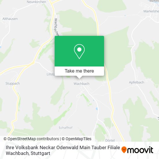 Ihre Volksbank Neckar Odenwald Main Tauber Filiale Wachbach map