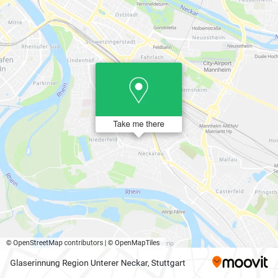 Карта Glaserinnung Region Unterer Neckar