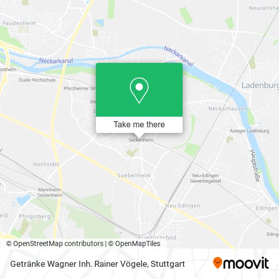 Карта Getränke Wagner Inh. Rainer Vögele
