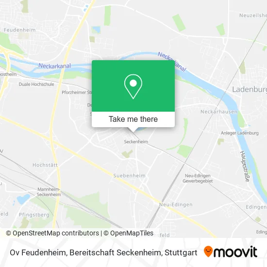 Карта Ov Feudenheim, Bereitschaft Seckenheim
