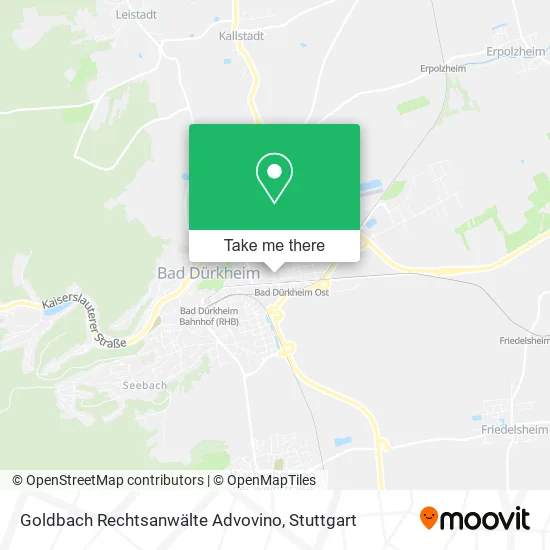 Карта Goldbach Rechtsanwälte Advovino