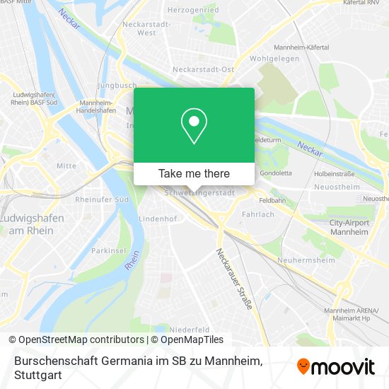 Burschenschaft Germania im SB zu Mannheim map