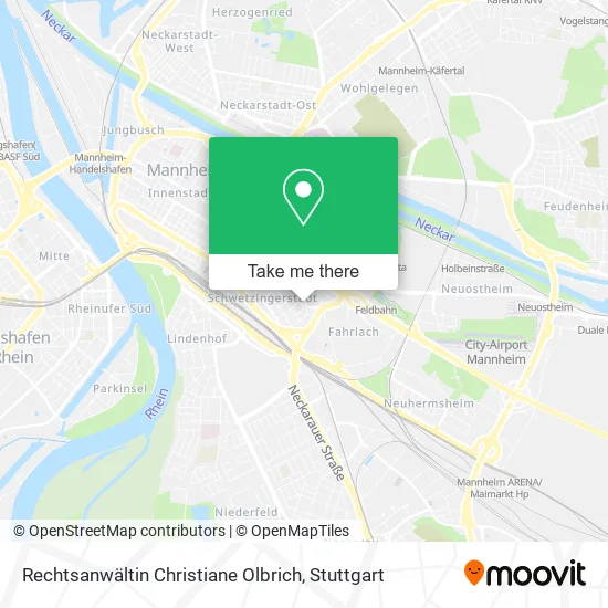 Карта Rechtsanwältin Christiane Olbrich