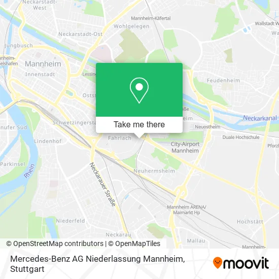 Карта Mercedes-Benz AG Niederlassung Mannheim