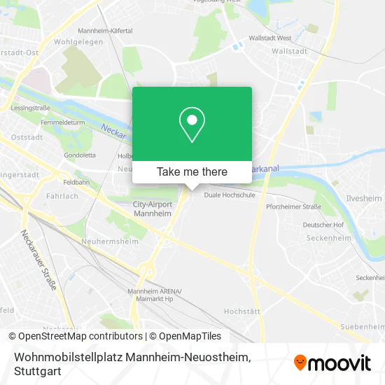 Карта Wohnmobilstellplatz Mannheim-Neuostheim