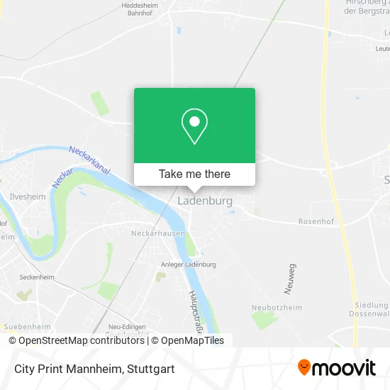 Карта City Print Mannheim