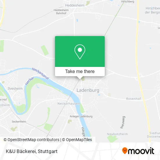 Карта K&U Bäckerei