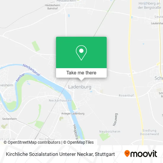 Карта Kirchliche Sozialstation Unterer Neckar