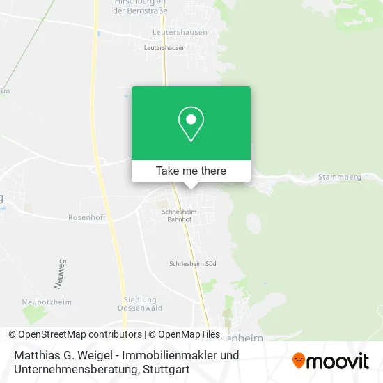 Карта Matthias G. Weigel - Immobilienmakler und Unternehmensberatung
