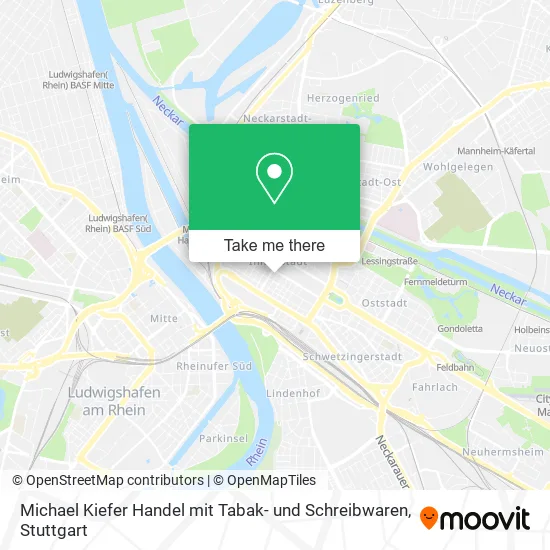 Карта Michael Kiefer Handel mit Tabak- und Schreibwaren