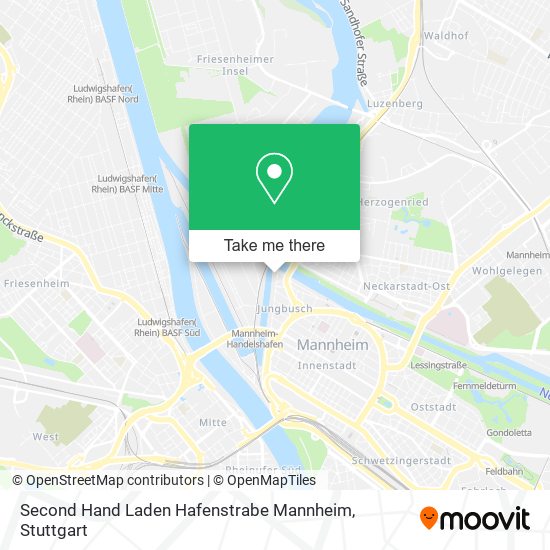 Second Hand Laden Hafenstrabe Mannheim map