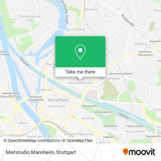 Mietstudio Mannheim map