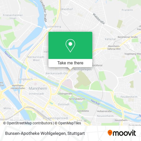 Bunsen-Apotheke Wohlgelegen map