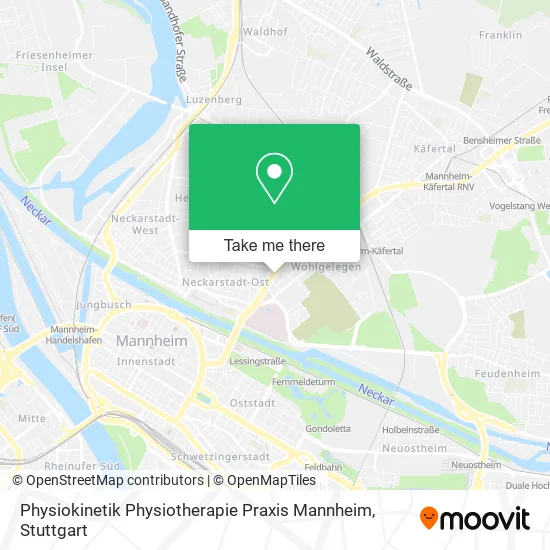 Physiokinetik Physiotherapie Praxis Mannheim map