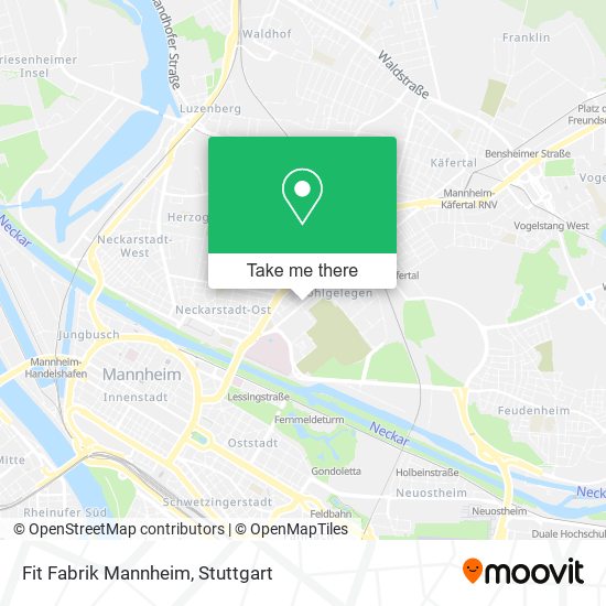 Fit Fabrik Mannheim map