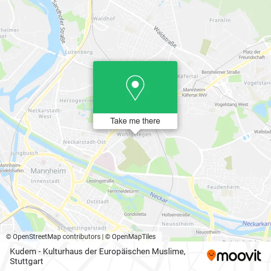 Карта Kudem - Kulturhaus der Europäischen Muslime