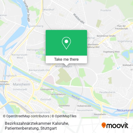 Bezirkszahnärztekammer Kalsruhe, Patientenberatung map