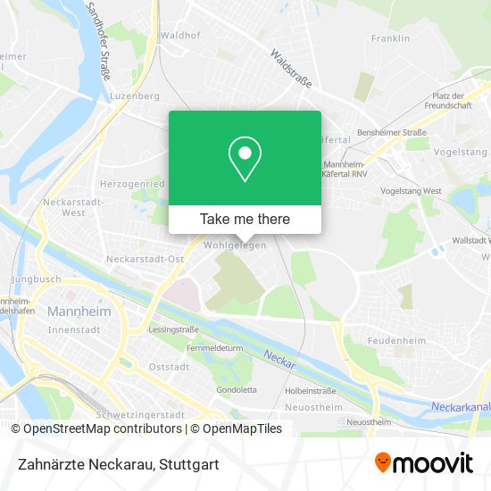 Карта Zahnärzte Neckarau