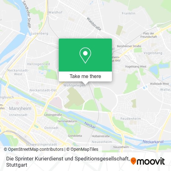Die Sprinter Kurierdienst und Speditionsgesellschaft map