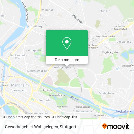 Gewerbegebiet Wohlgelegen map