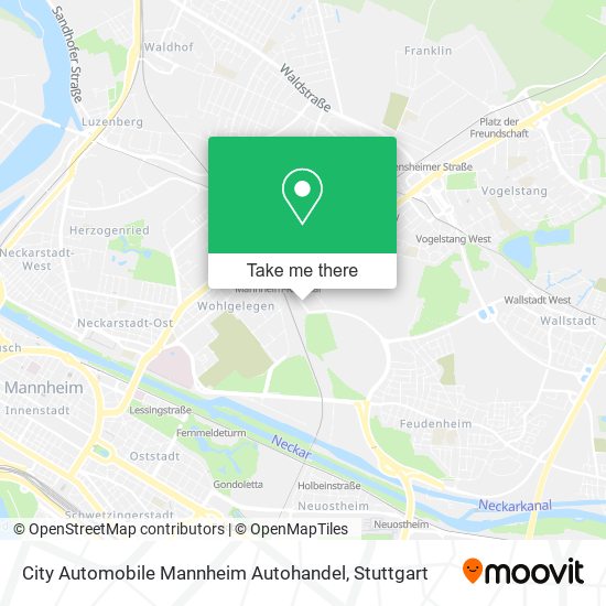 City Automobile Mannheim Autohandel map