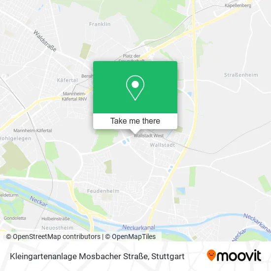 Карта Kleingartenanlage Mosbacher Straße