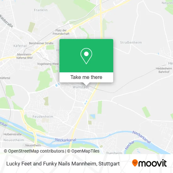 Карта Lucky Feet and Funky Nails Mannheim