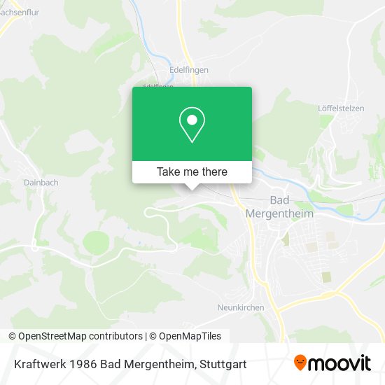 Kraftwerk 1986 Bad Mergentheim map