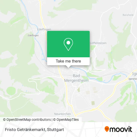 Карта Fristo Getränkemarkt