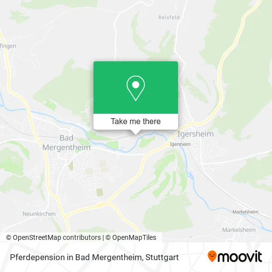 Карта Pferdepension in Bad Mergentheim