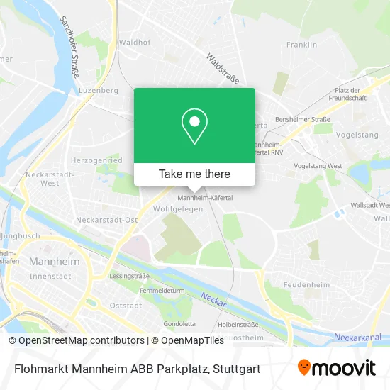 Карта Flohmarkt Mannheim ABB Parkplatz