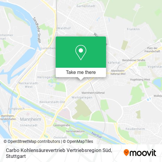 Carbo Kohlensäurevertrieb Vertriebsregion Süd map