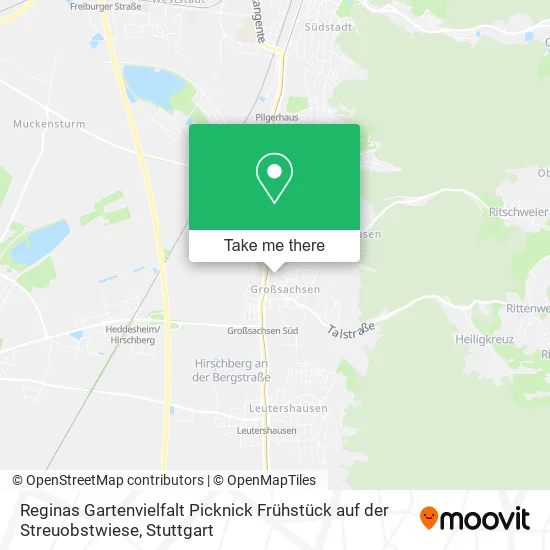 Карта Reginas Gartenvielfalt Picknick Frühstück auf der Streuobstwiese