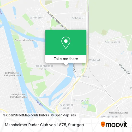 Карта Mannheimer Ruder-Club von 1875