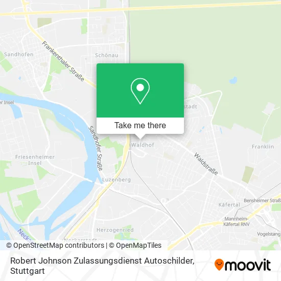 Карта Robert Johnson Zulassungsdienst Autoschilder