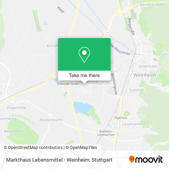 Карта Markthaus Lebensmittel - Weinheim