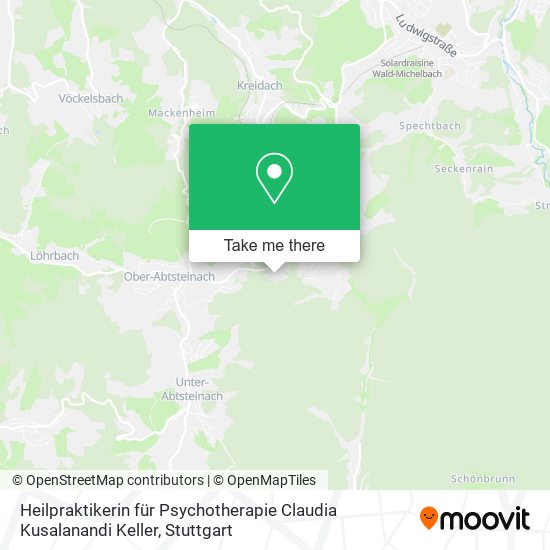 Heilpraktikerin für Psychotherapie Claudia Kusalanandi Keller map