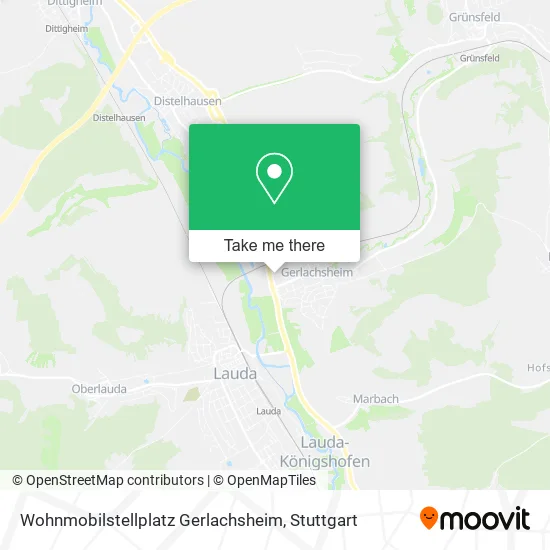 Карта Wohnmobilstellplatz Gerlachsheim