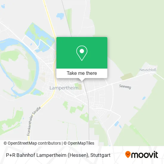 Карта P+R Bahnhof Lampertheim (Hessen)