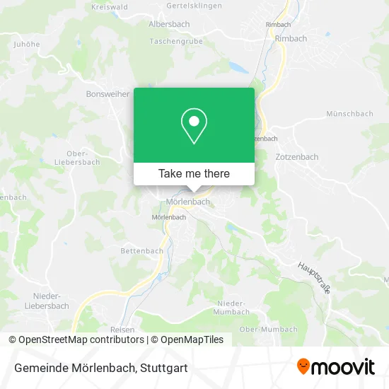 Карта Gemeinde Mörlenbach