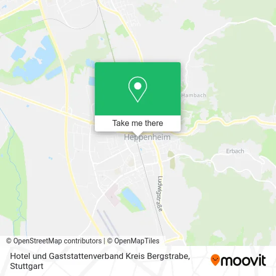 Hotel und Gaststattenverband Kreis Bergstrabe map