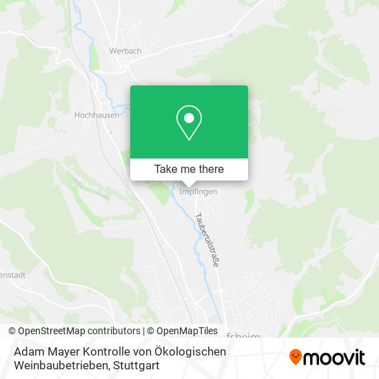 Adam Mayer Kontrolle von Ökologischen Weinbaubetrieben map