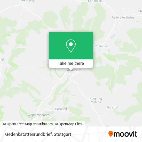 Карта Gedenkstättenrundbrief