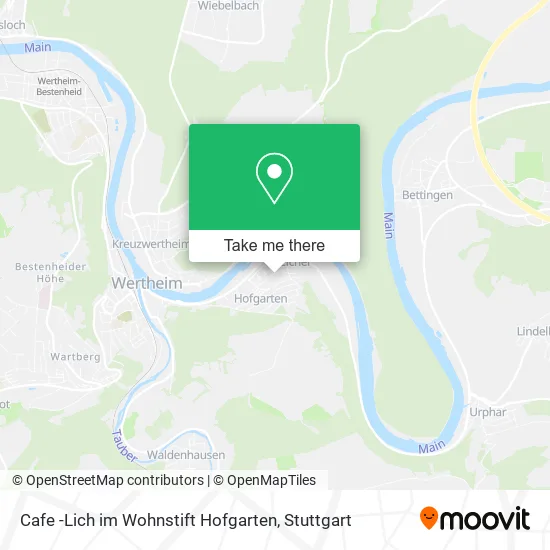 Карта Cafe -Lich im Wohnstift Hofgarten