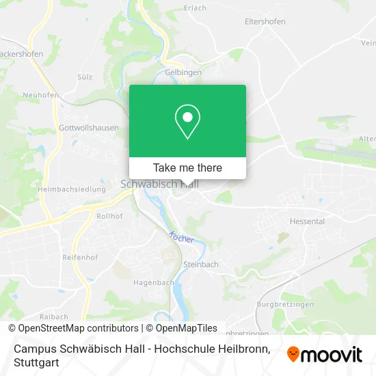 Карта Campus Schwäbisch Hall - Hochschule Heilbronn