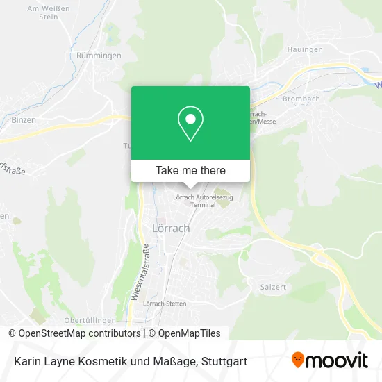 Карта Karin Layne Kosmetik und Maßage